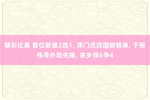 精彩比赛 首位新援2选1, 津门虎找国脚替身, 于根伟寻外助先锋, 来岁保6争4